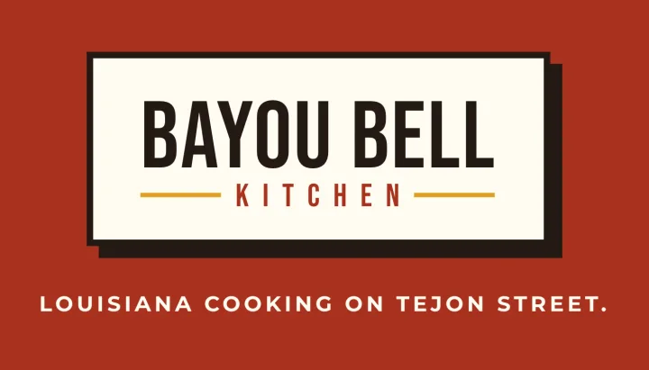 Bayou Bell Kitchen's business card, front.